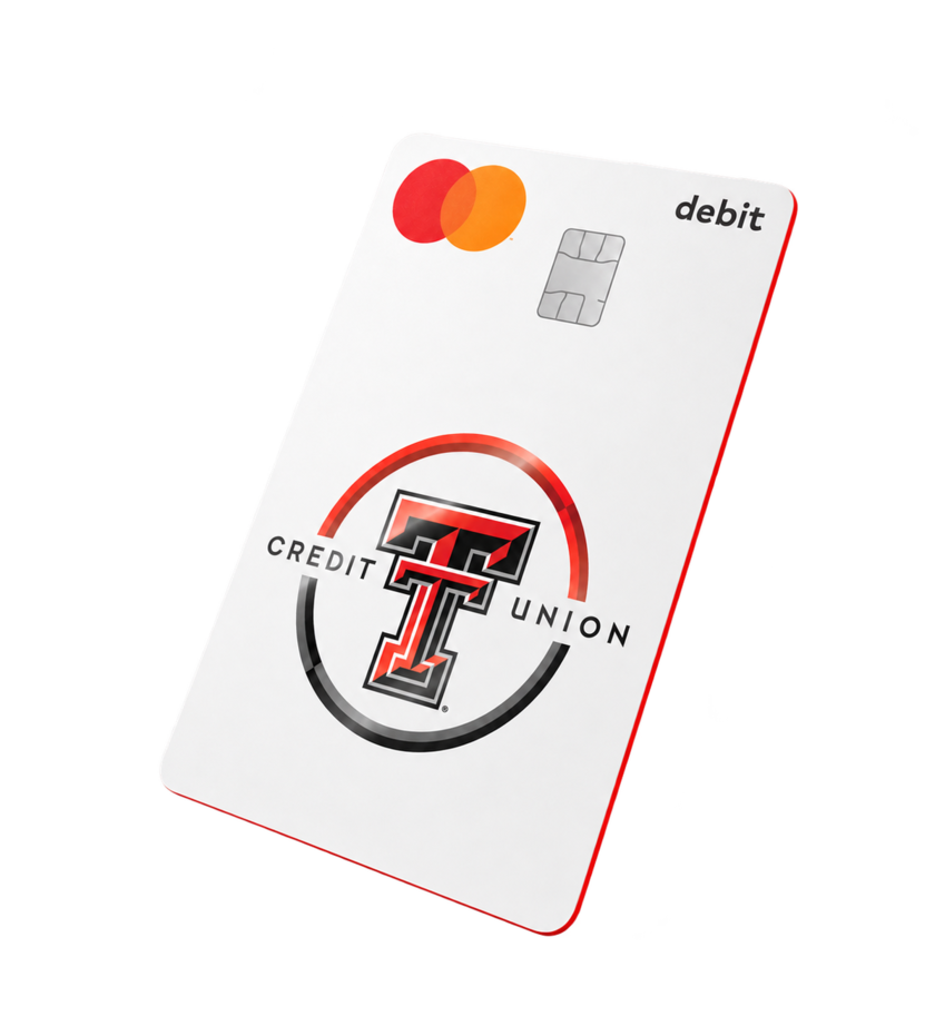 Debit card with red edge