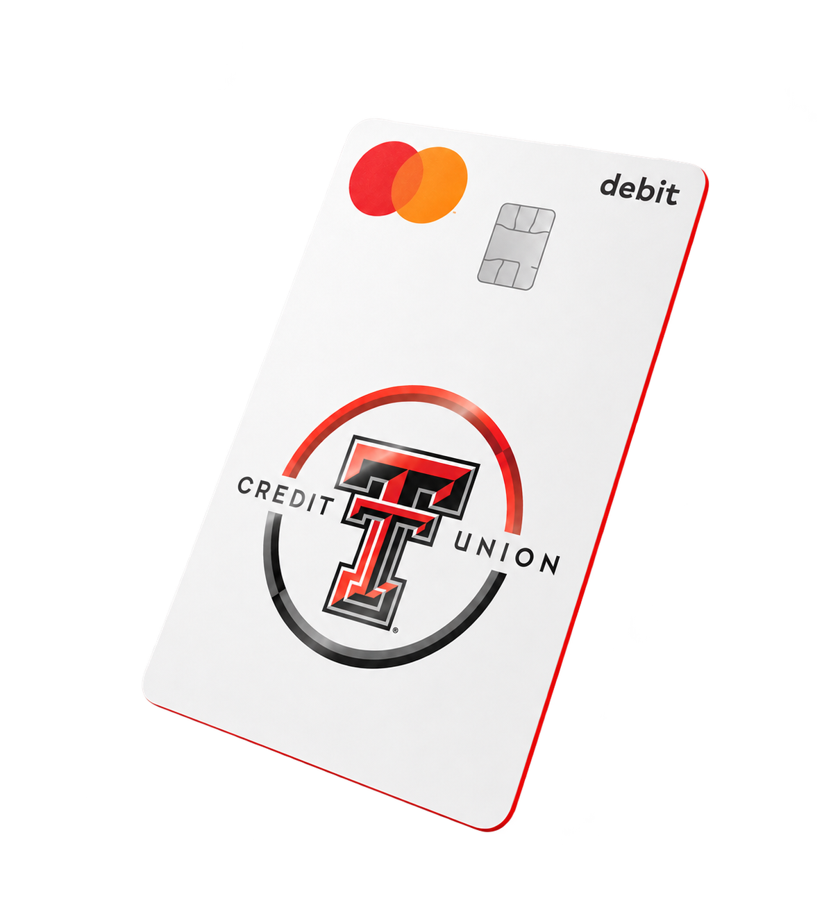 Debit card with red edge