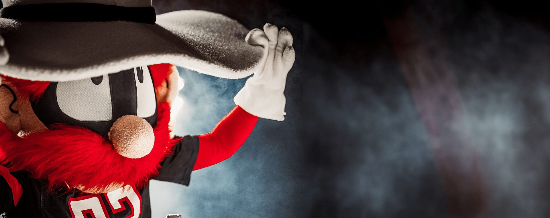 Texas Tech football player celebrating