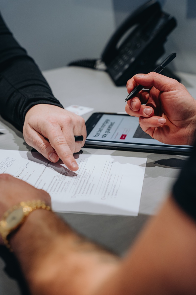 Signing on a device