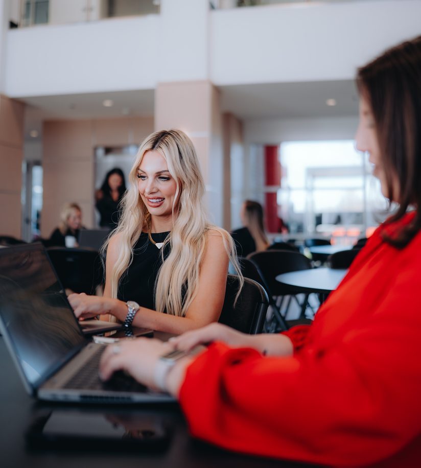 A Texas Tech Credit Union loan officer with a member