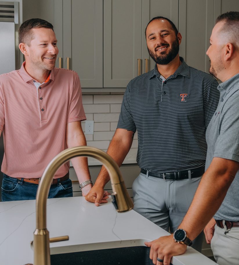 Texas Tech Credit Union members in a new kitchen