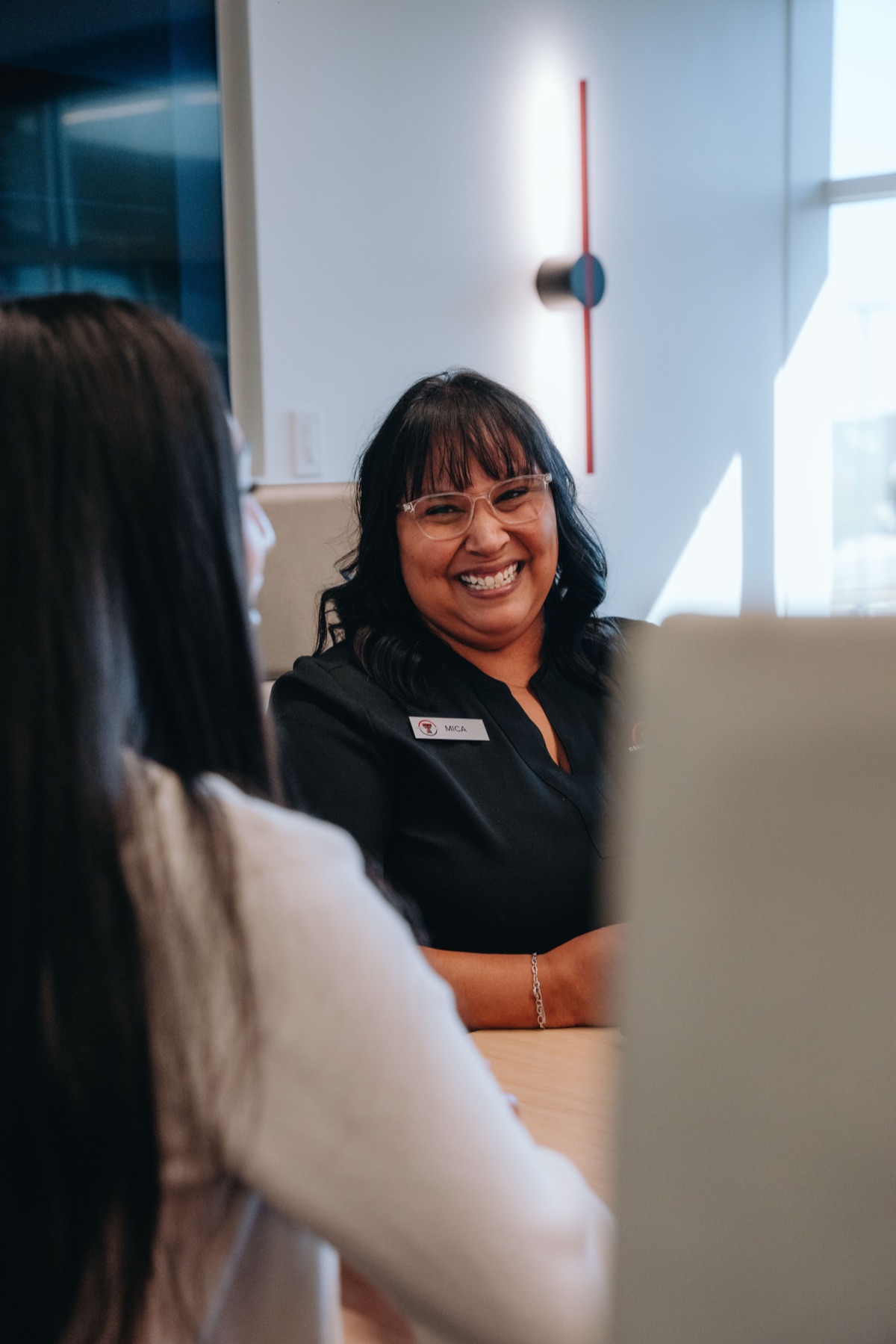 Texas Tech Credit Union team member helping a member